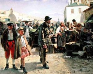 Organ Grinder, 1879 by Konstantin Alexeievitch Korovin
