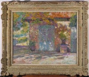 Jeu D Ombre Et De Lumiere Sur Le Pavillon En Automne by Victor Charreton