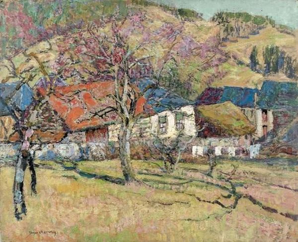 Toits Colores Au Pied Des Collines - view 1