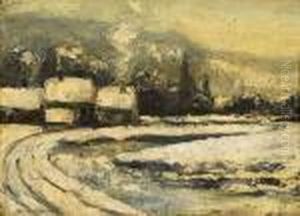 Paysage Sous La Neige. by Victor Charreton