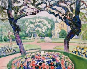 Parc Fleuri Au Printemps by Victor Charreton