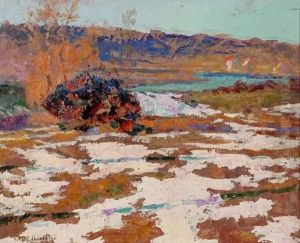 Reste De Neige Au Chambon by Victor Charreton