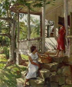 On The Veranda by Konstantin Alexeievitch Korovin