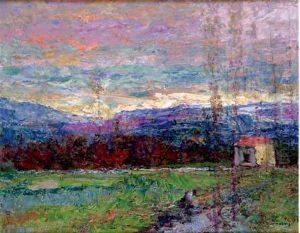 Soleil Couchant En Dauphine by Victor Charreton