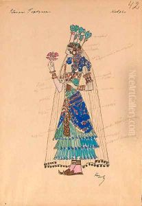 Costume designs for Konek Gorbunok by Konstantin Alexeievitch Korovin