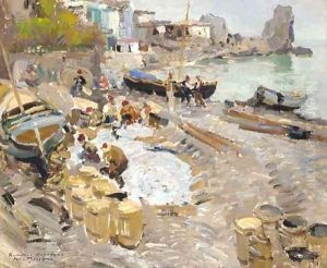 View of Gurzuf by Konstantin Alexeievitch Korovin