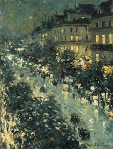 Paris by Night by Konstantin Alexeievitch Korovin