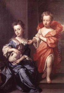 Edward And Lady Mary Howard by Sir Godfrey Kneller