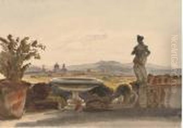 View Of Florence From The Terrace Of Boccaccio's Villa - view 1