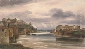 View Of The Tiber From The Villa Bolognetti by Harriet Cheney