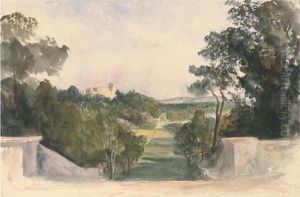 A View Of Shrubland Hall by Harriet Cheney