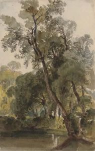A Woodland Pond At Badger Dingle by Harriet Cheney