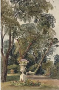 A Classical Urn In The Garden Of Down Hall