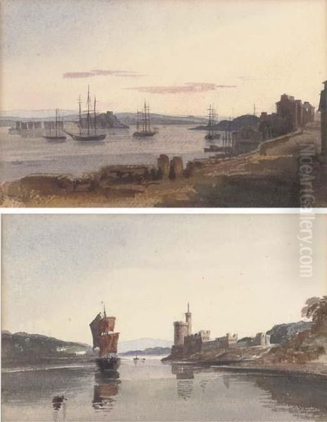 Shipping Lying In The Harbour At Cork - view 1