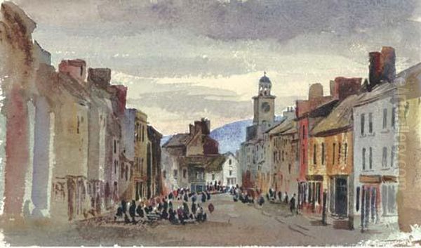 Carrick From The Inn (illustrated); And Galway's Castle - view 1