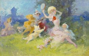 In The Park by Jules Cheret