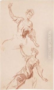 Deux Femmes Les Bras Ecartes