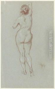 -elegante Nue De Dos by Jules Cheret