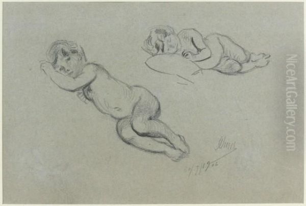 Etude D'enfant Dormant - view 1