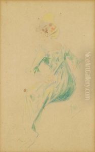 Portrait D'elegante by Jules Cheret