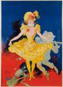 Danseuse A La Mandoline by Jules Cheret