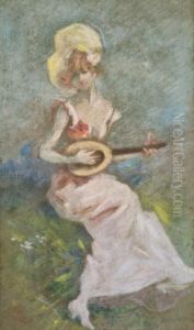 Jeune Fille A La Mandoline