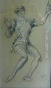 Personnage De La Commedia Dell'arte by Jules Cheret