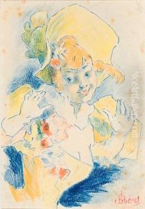 Una Joven Con Sombrero by Jules Cheret