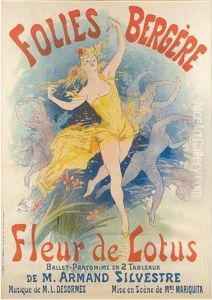 Folies Bergere/fleur De Lotus (b. 126) by Jules Cheret