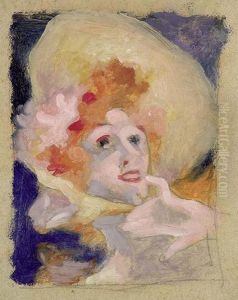 Portrait D'elegante by Jules Cheret