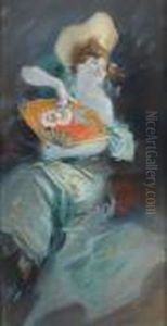 Portrait Of A Lady by Jules Cheret