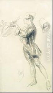Clown A La Mandoline by Jules Cheret