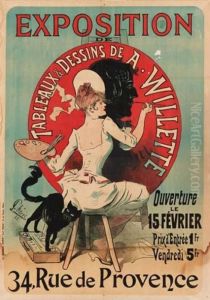 Exposition De Tableau Et Dessin De A. Willette by Jules Cheret