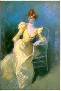 Elegante A La Robe Jaune