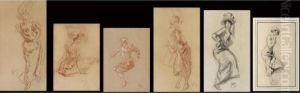 Three Studies Of Portraits Of Ladies