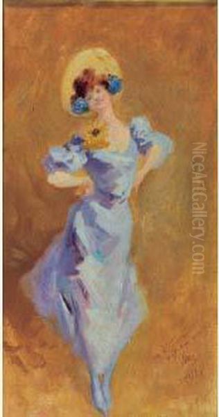 Jeune Femme En Bleu - view 1