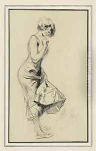 Portrait De Jeune Femme by Jules Cheret
