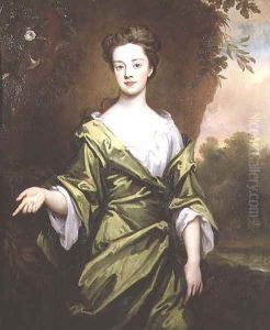 Portrait of a Girl in Green probably a marriage portrait by Sir Godfrey Kneller