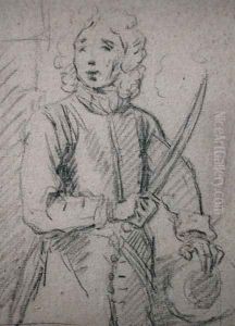Sketch for a portrait of Vice Admiral John Benbow 1653-1702