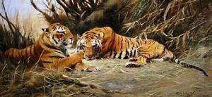 Siberian Tigers by Wilhelm Kuhnert