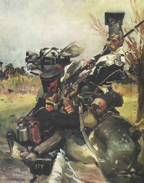 Fight between a Uhlan and a Foot Soldier - view 1