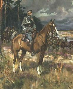 Pilsudski on Horseback by Wojciech Kossak