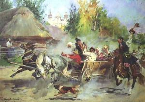 Cracovian Wedding by Wojciech Kossak