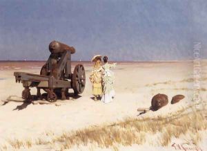 At the Seashore by Frederick Hendrik Kaemmerer