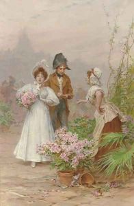 The Flower Seller by Frederick Hendrik Kaemmerer