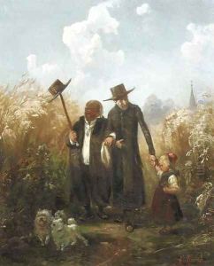 Der Spaziergang by Ludwig Knaus