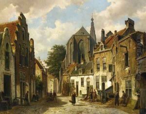 A Street Scene in Holland by Willem Koekkoek