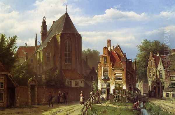 Figures in a Dutch Town - view 1