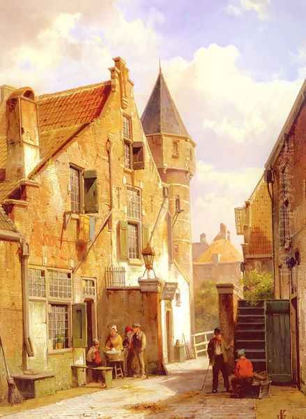 A Street Scene in Leiden - view 1