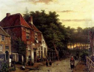 Figures in a Dutch Street by Willem Koekkoek